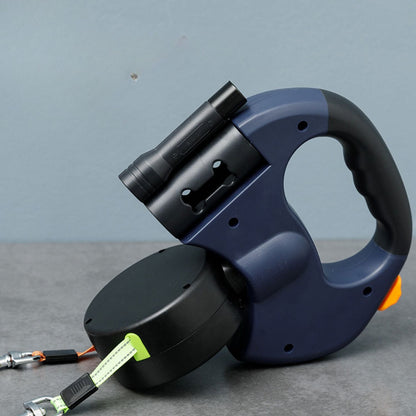 Dubbele Anti-Knoop Hondenriem | Twee-in-één Automatische Oprolbare Riem