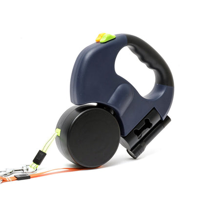 Dubbele Anti-Knoop Hondenriem | Twee-in-één Automatische Oprolbare Riem