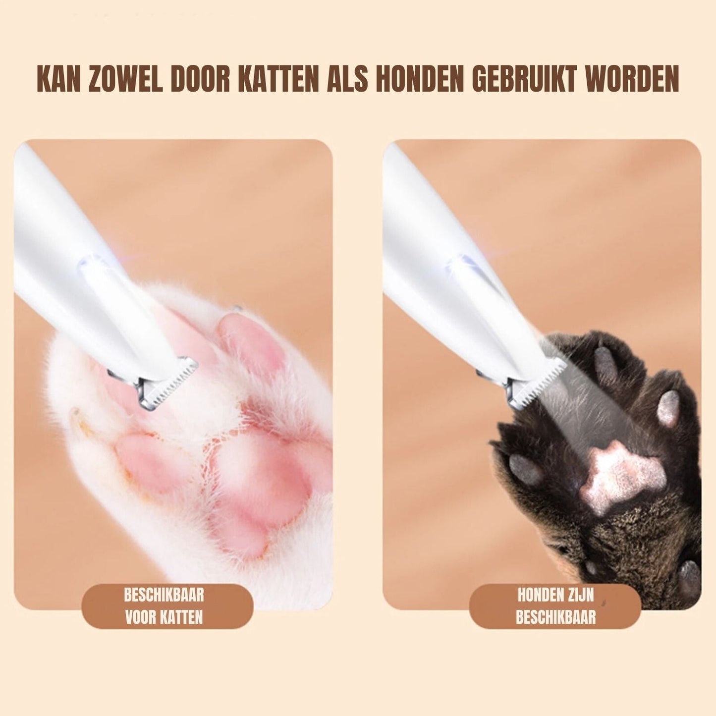 Elektrische Poottrimmer | Trimmer voor Katten en Honden Poten