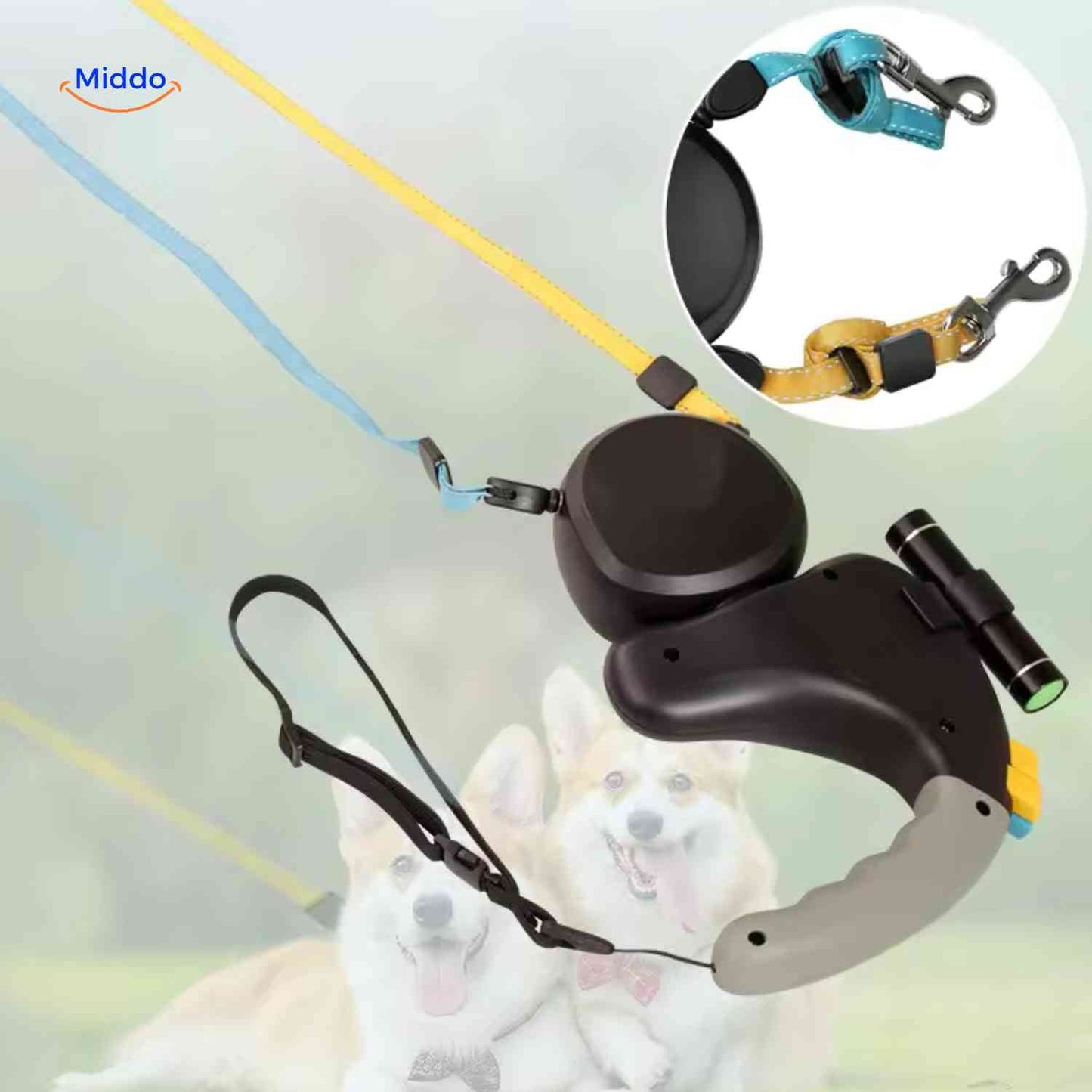 Duo Hondenriem 2.0 Pro | Wandelen met 2 honden zonder gedoe