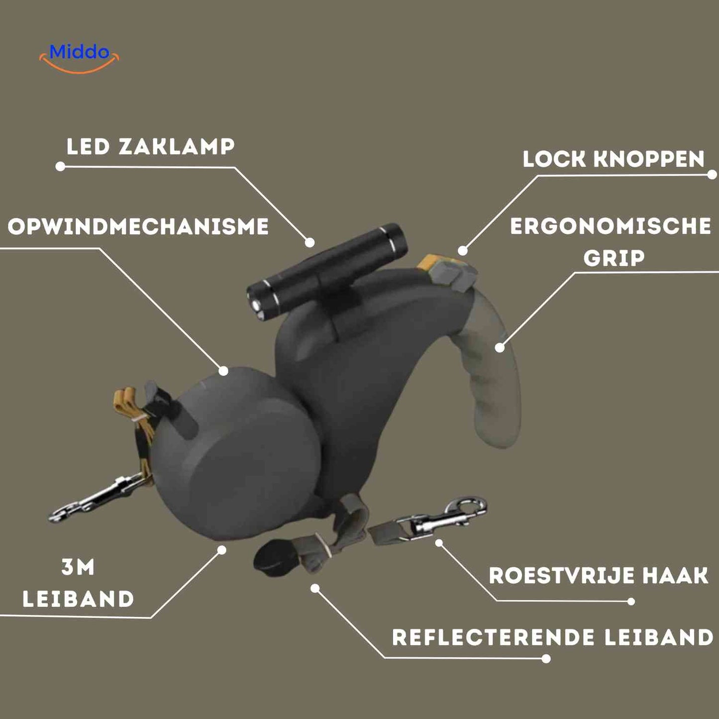 Duo Hondenriem 2.0 Pro | Wandelen met 2 honden zonder gedoe