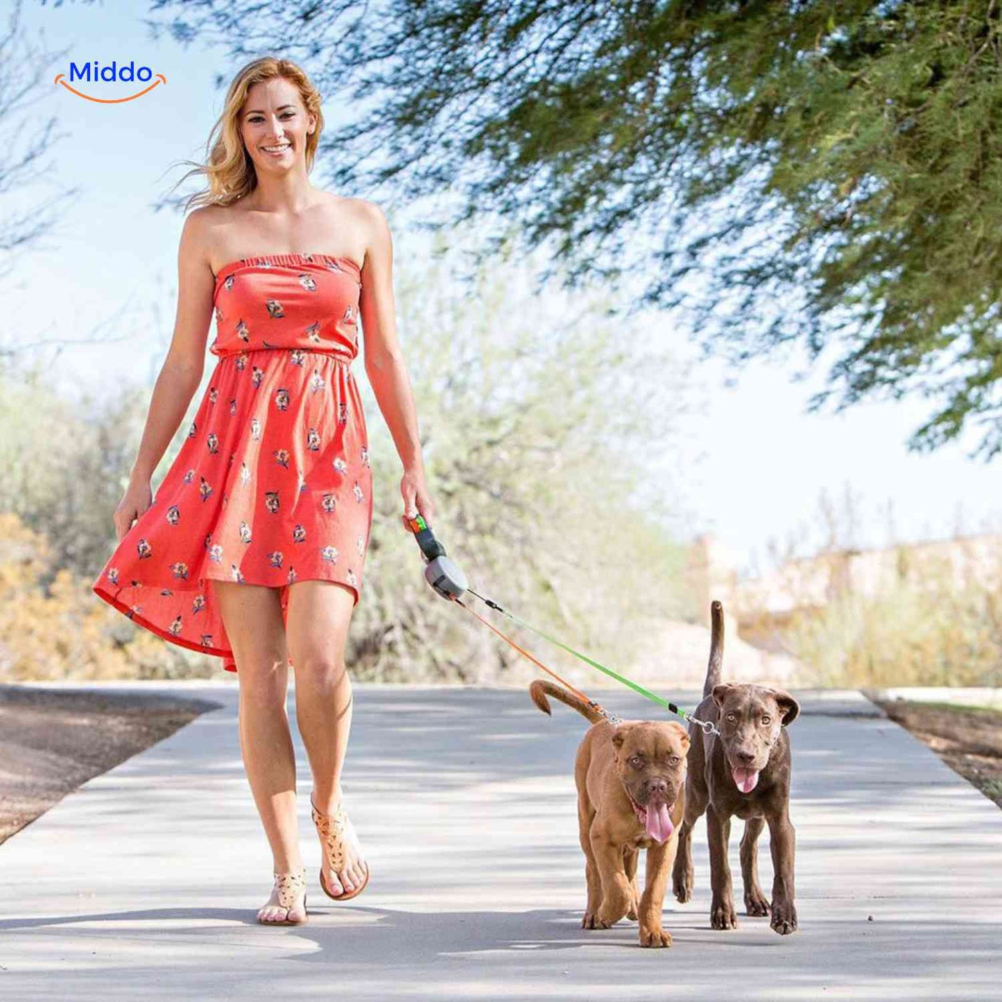 Duo Hondenriem 2.0 Pro | Wandelen met 2 honden zonder gedoe