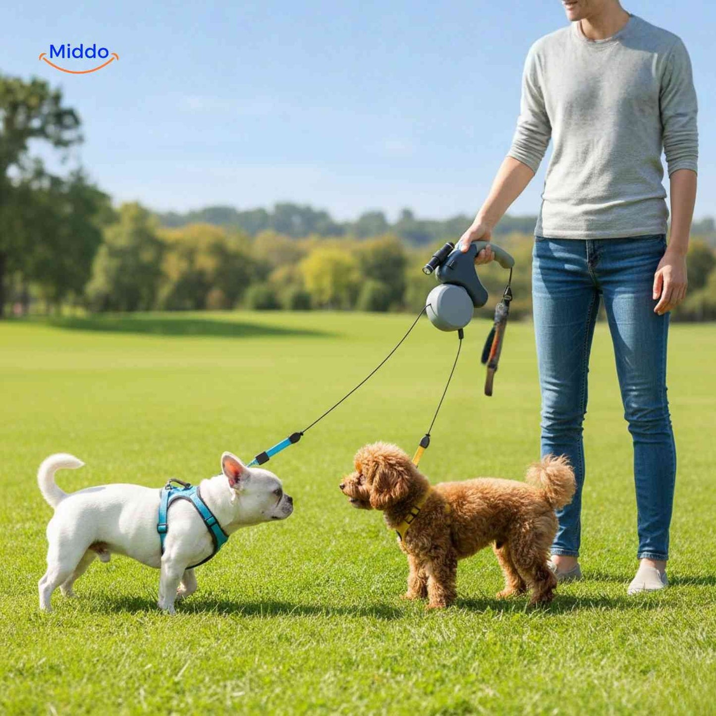 Duo Hondenriem 2.0 Pro | Wandelen met 2 honden zonder gedoe