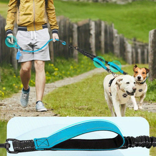 Dubbele Hondenriem | 360° Klitvrije & Reflecterende Veiligheidsontwerp
