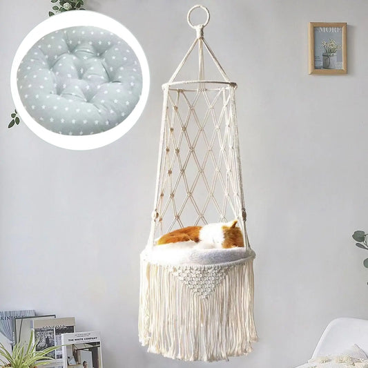 Katten Hangmand Touw | Comfortabele Katoenen Schommel