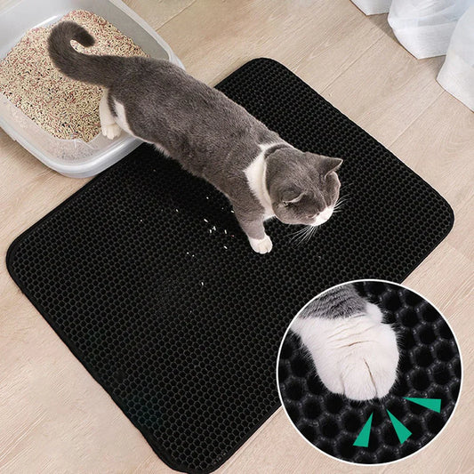 Kattenbakmat die kattenbakkorrels opvangt en je vloer schoon houdt