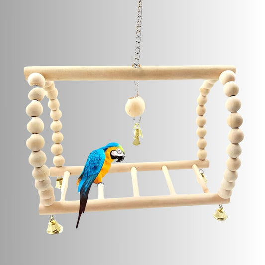 Houten Vogel Schommel 18x7,5cm | Leuke Hangbrug, Trap & Schommel